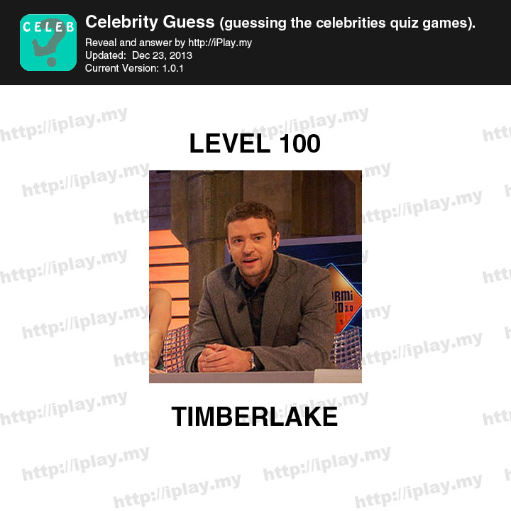 Celebrity Guess Level 100