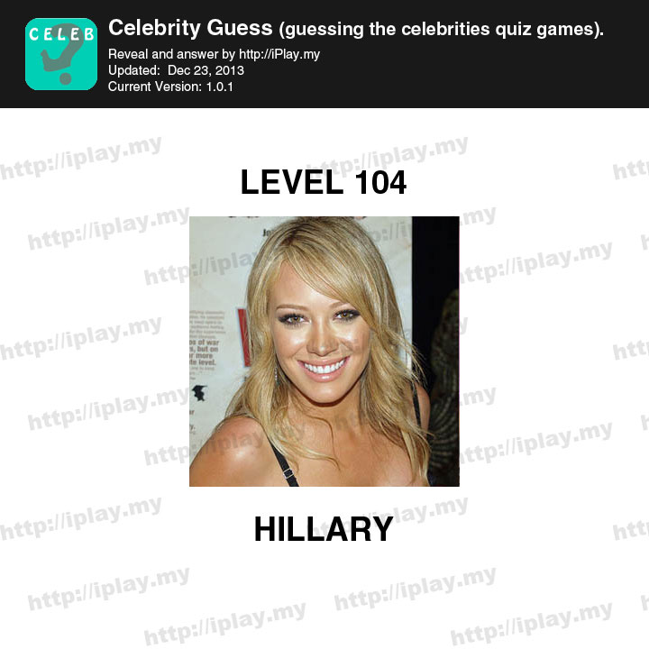 Celebrity Guess Level 104