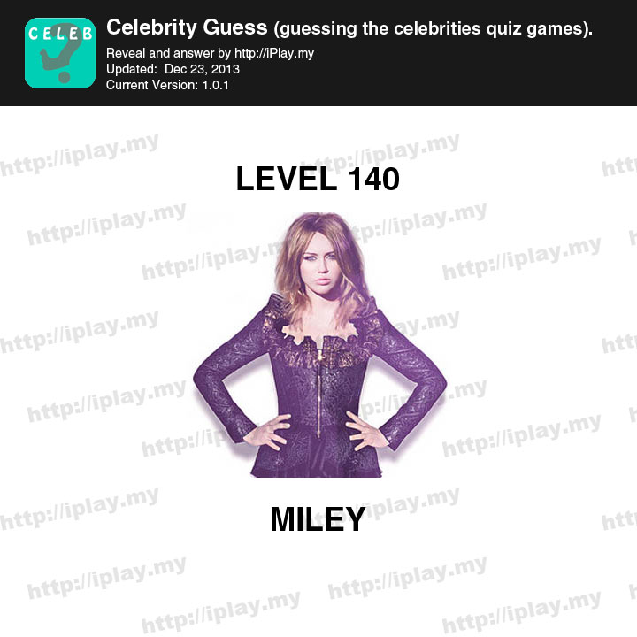 Celebrity Guess Level 140