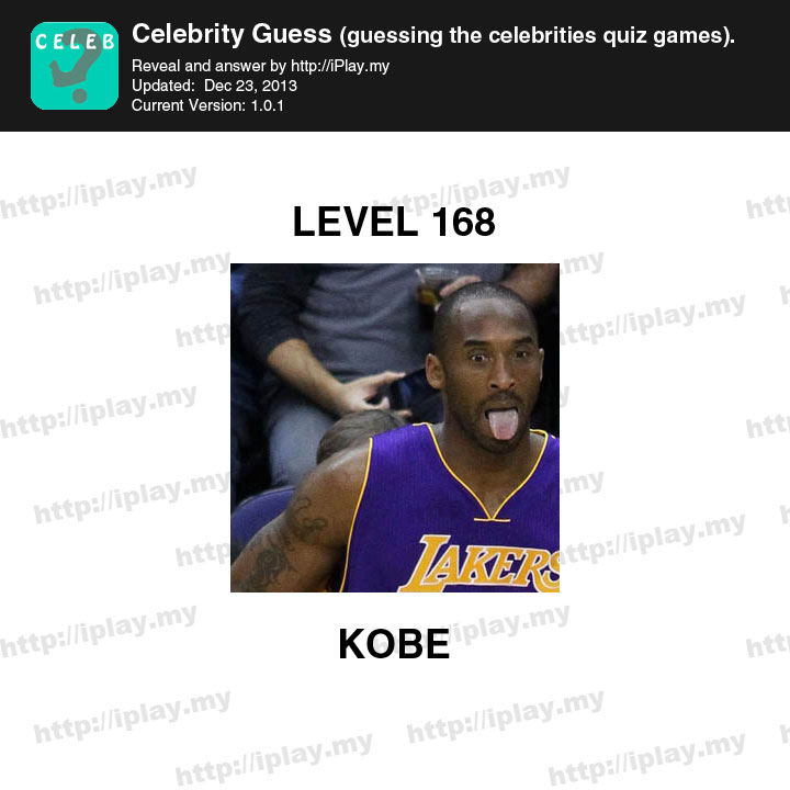 Celebrity Guess Level 168