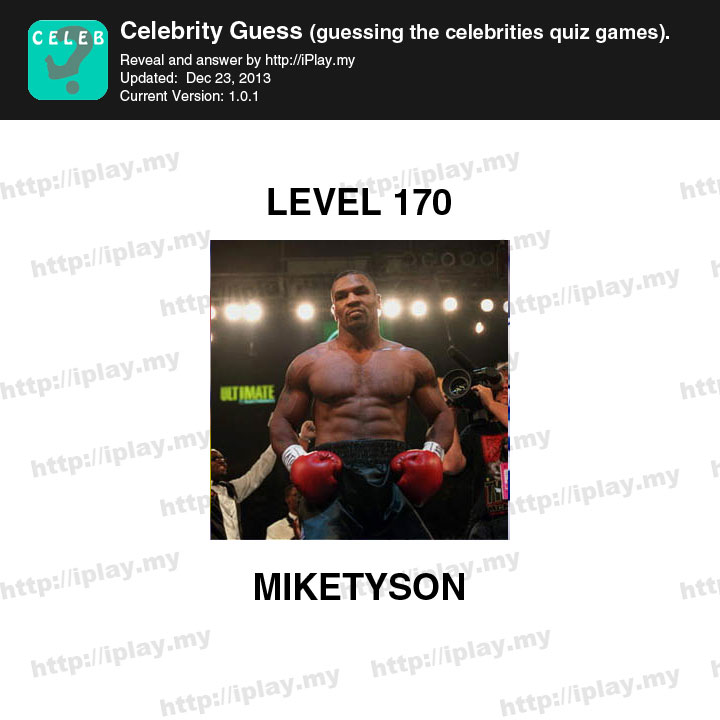 Celebrity Guess Level 170