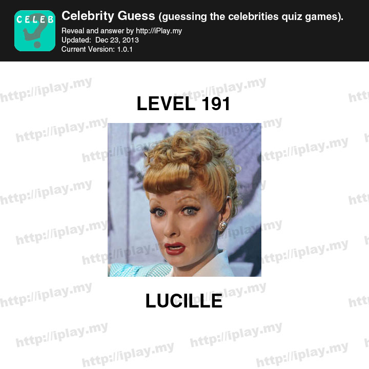 Celebrity Guess Level 191