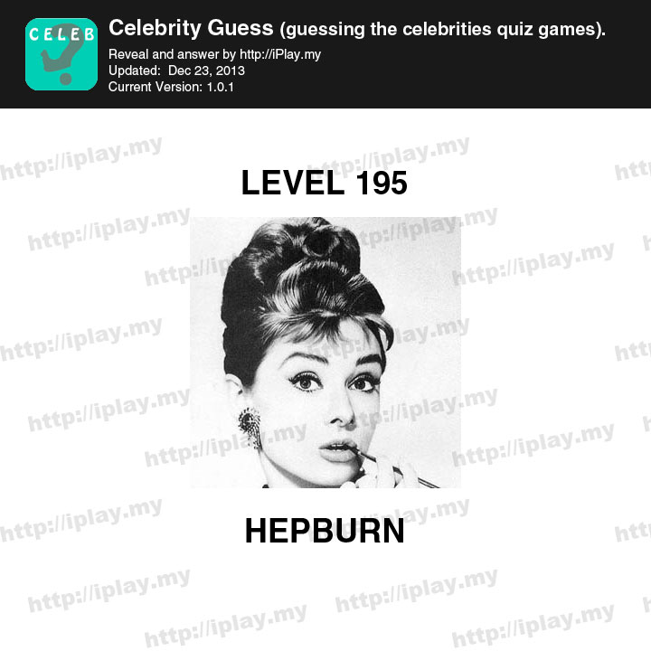 Celebrity Guess Level 195