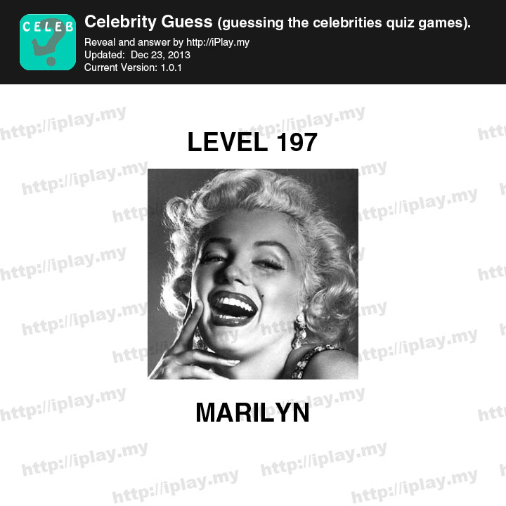 Celebrity Guess Level 197