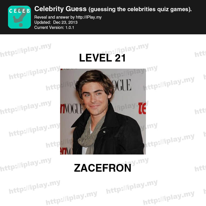 Celebrity Guess Level 21