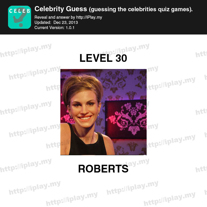Celebrity Guess Level 30
