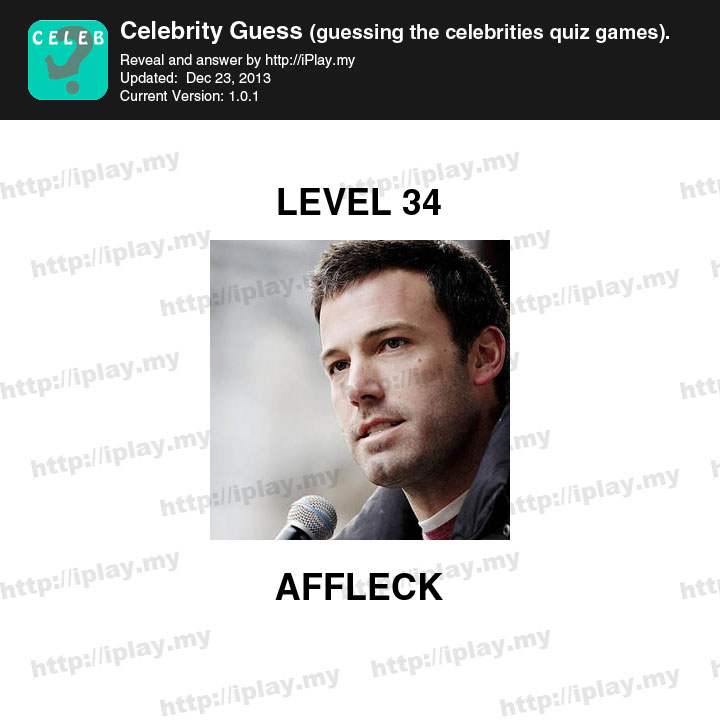 Celebrity Guess Level 34