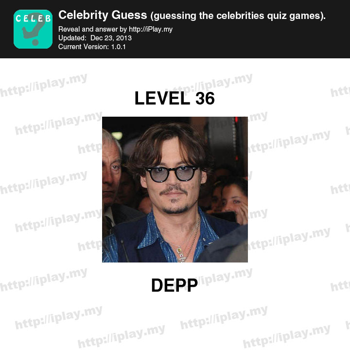 Celebrity Guess Level 36