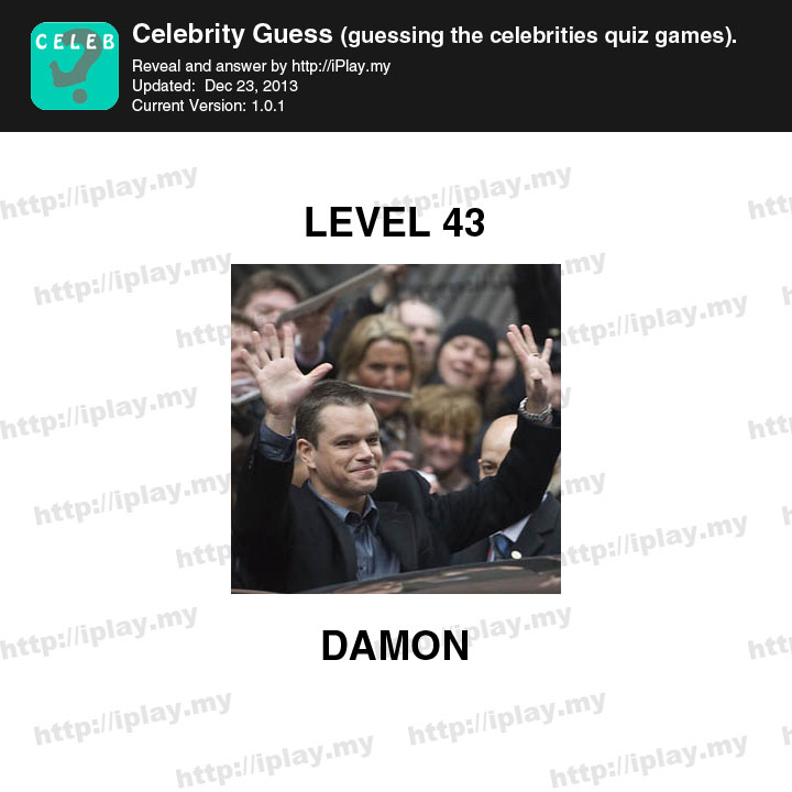 Celebrity Guess Level 43