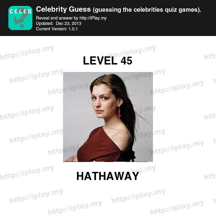 Celebrity Guess Level 45