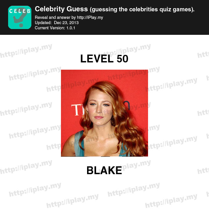 Celebrity Guess Level 50