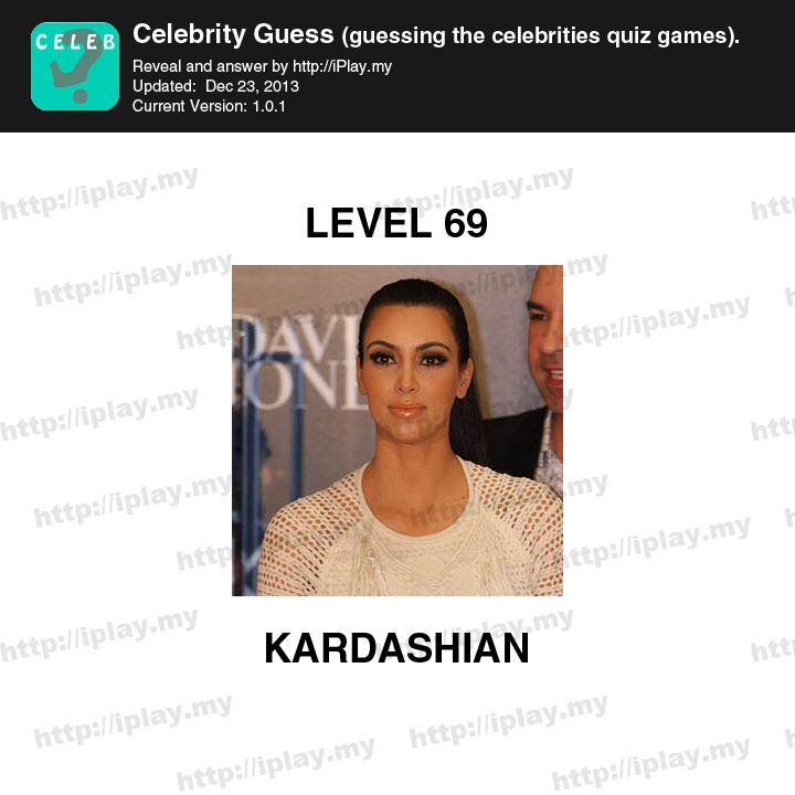 Celebrity Guess Level 69