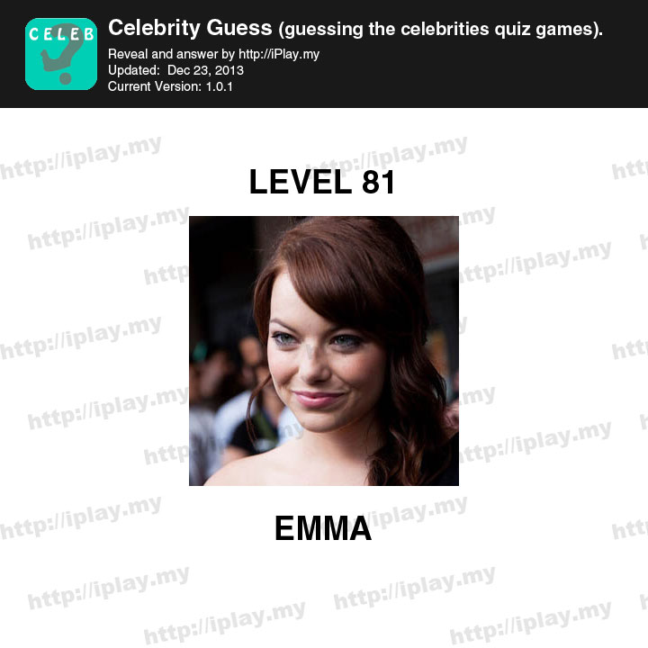 Celebrity Guess Level 81