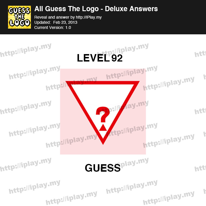 Guess Logo Deluxe Level 92