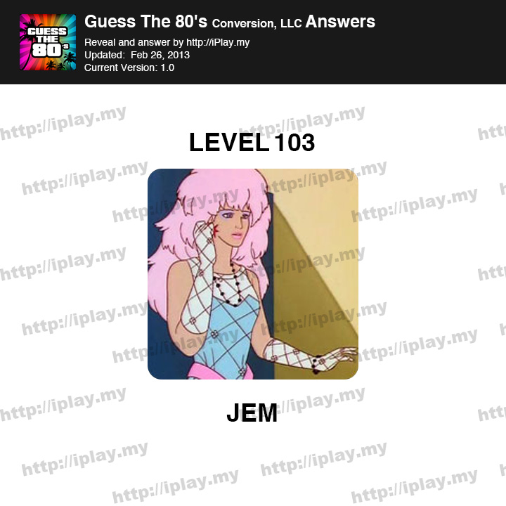 Guess the 80's Level 103