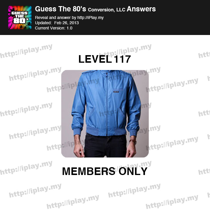 Guess the 80's Level 117