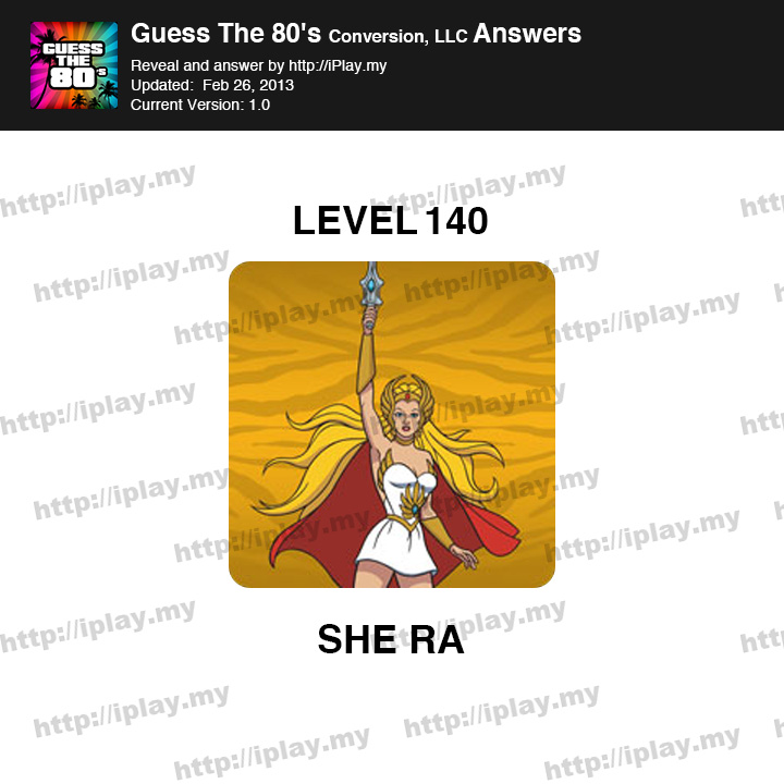 Guess the 80's Level 140