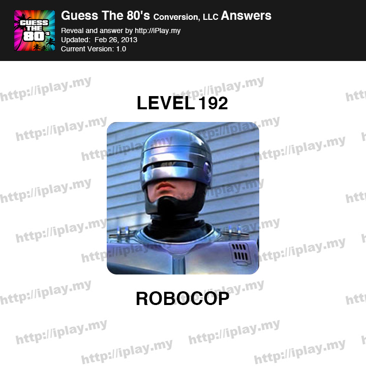 Guess the 80's Level 192