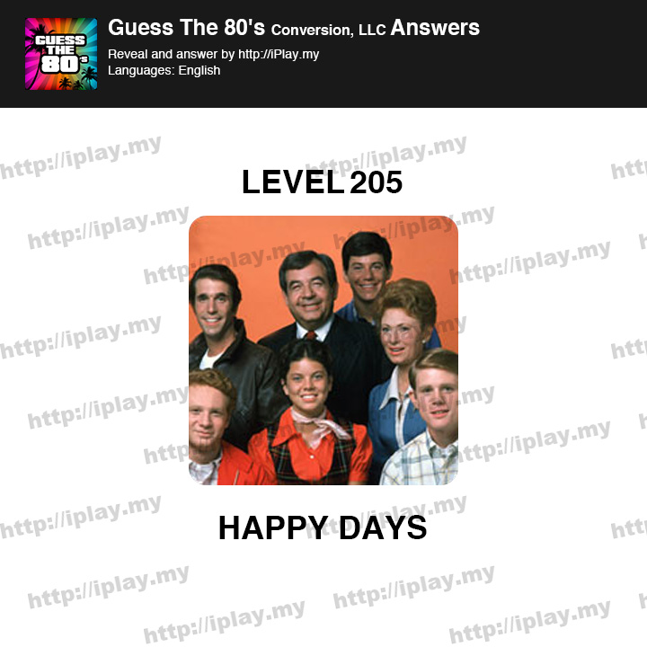 Guess the 80's Level 205