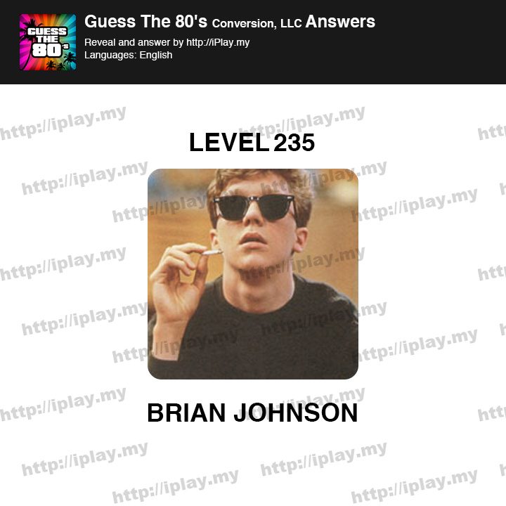 Guess the 80's Level 235