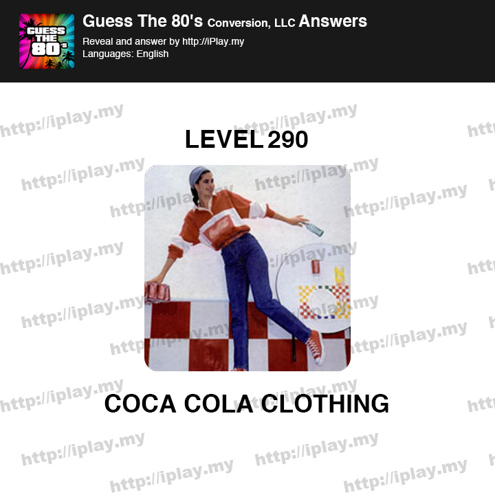 Guess the 80's Level 290