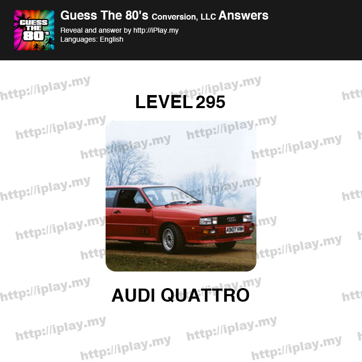 Guess the 80's Level 295