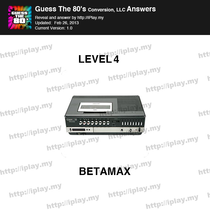 Guess the 80's Level 4