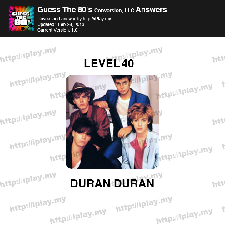 Guess the 80's Level 40