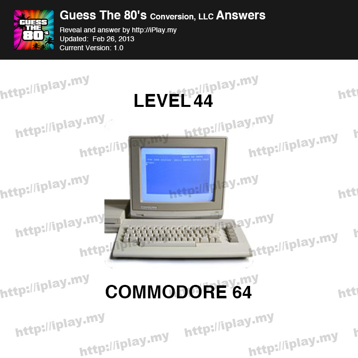 Guess the 80's Level 44