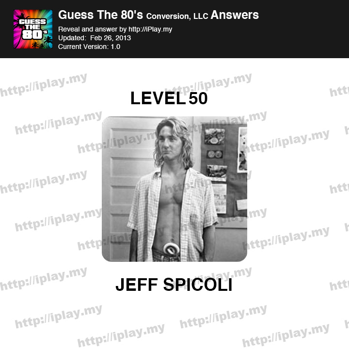 Guess the 80's Level 50