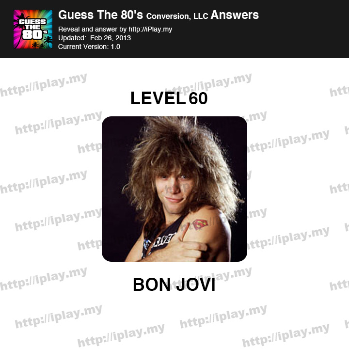 Guess the 80's Level 60