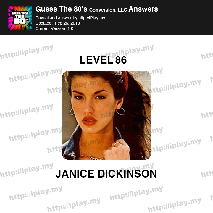 Guess the 80's Level 86