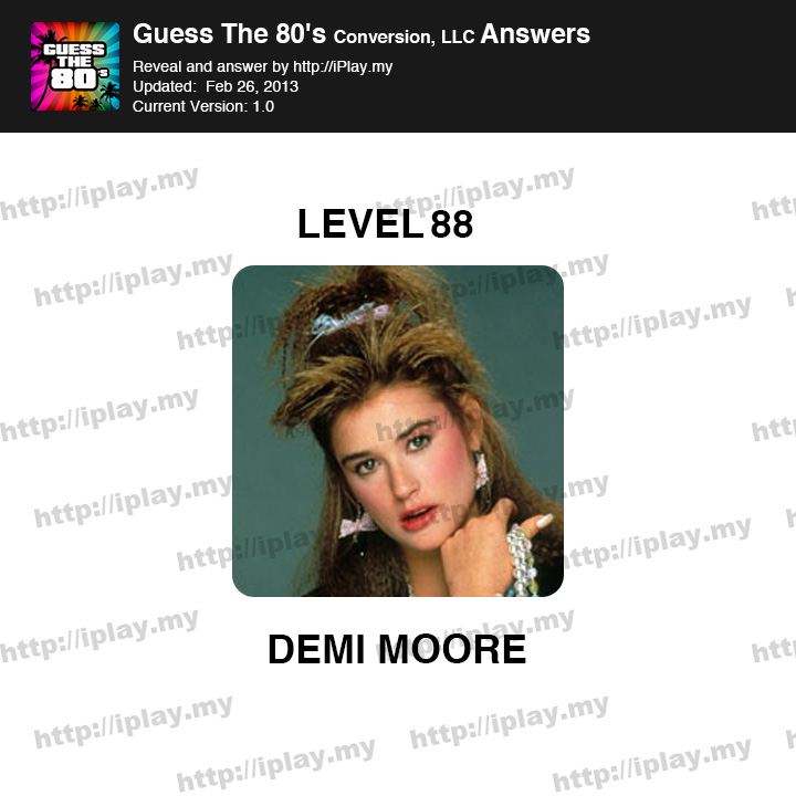 Guess the 80's Level 88