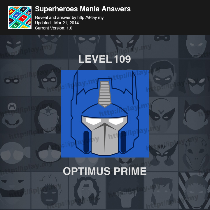 Superheroes Mania Level 109