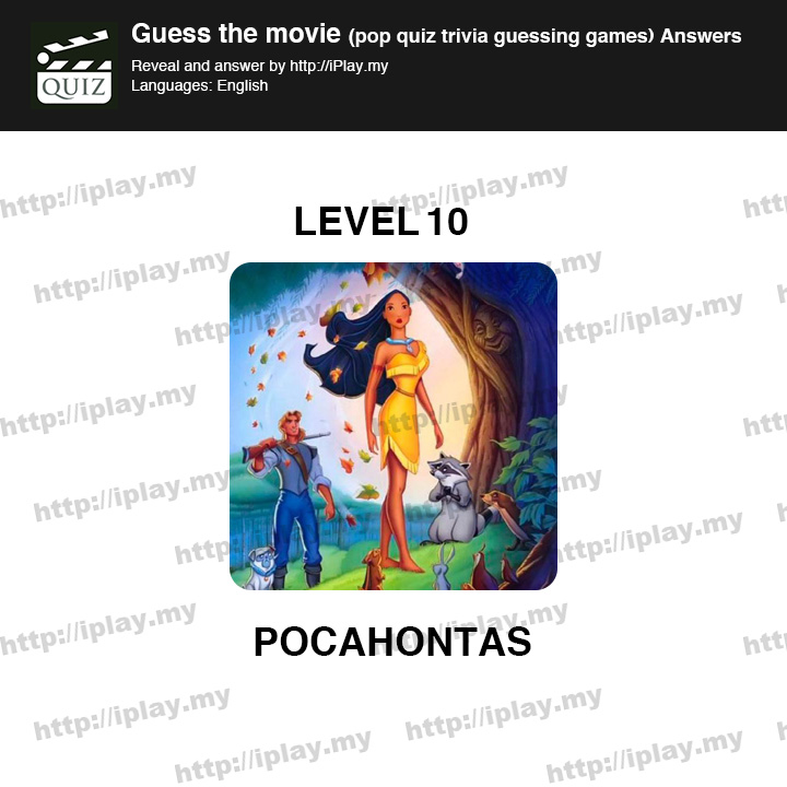 Guess the movie pop quiz Level 10