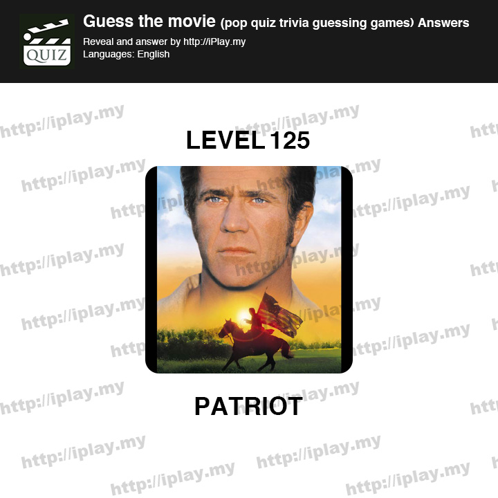 Guess the movie pop quiz Level 125