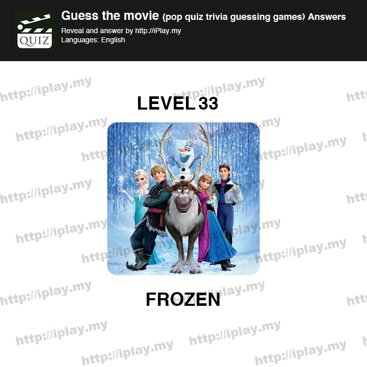 Guess the movie pop quiz Level 33