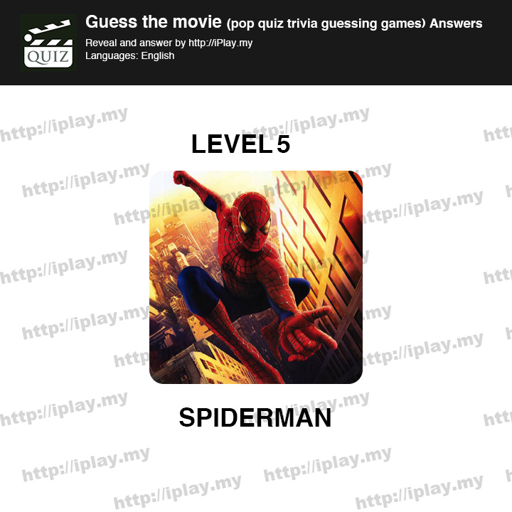 Guess the movie pop quiz Level 5