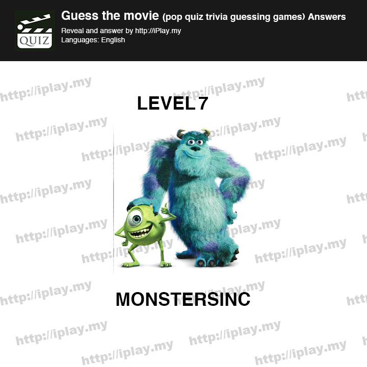 Guess the movie pop quiz Level 7