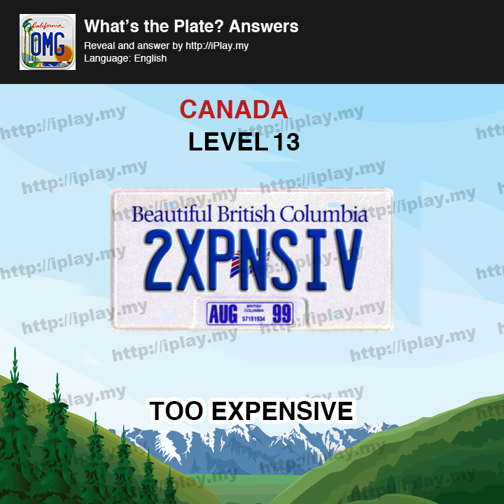 What's the Plate Canada Level 13