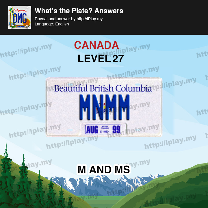 What's the Plate Canada Level 27
