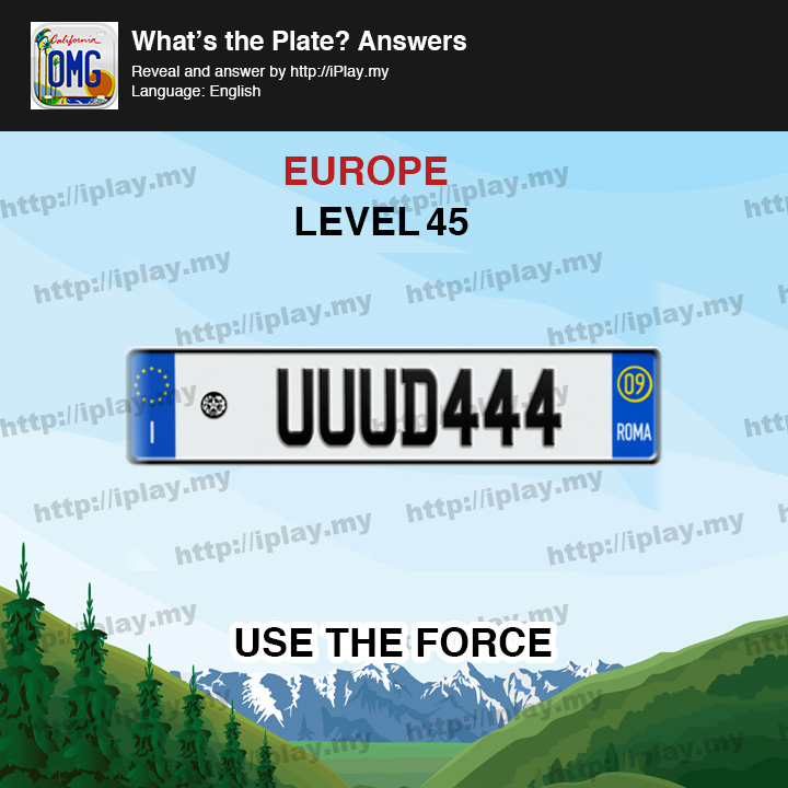 What's the Plate Europe Level 45