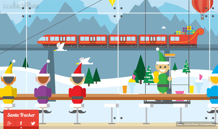 Google Santa Tracker Cafeteria