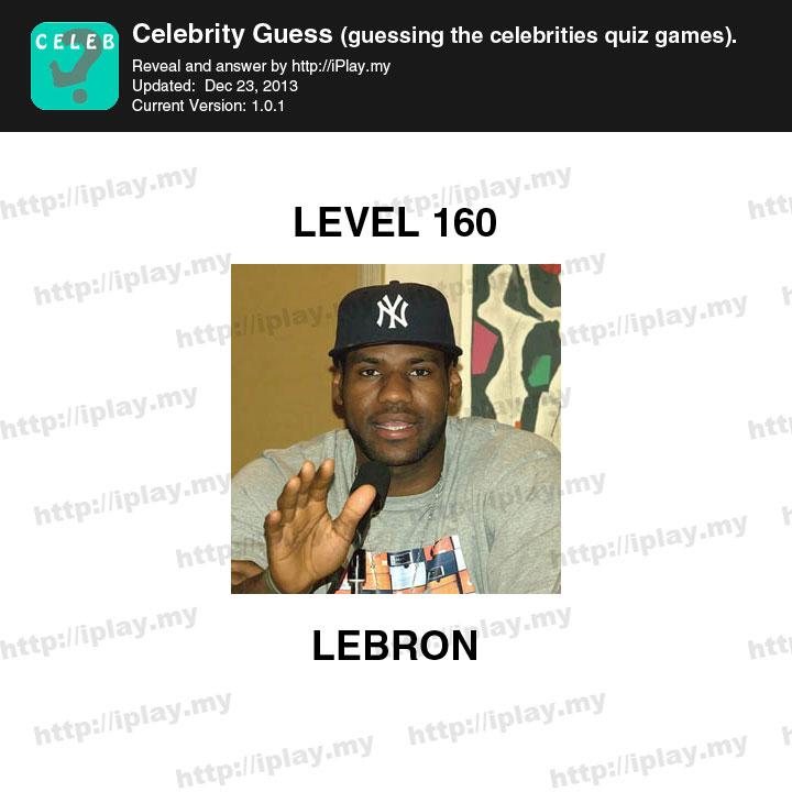 Celebrity Guess Level 160