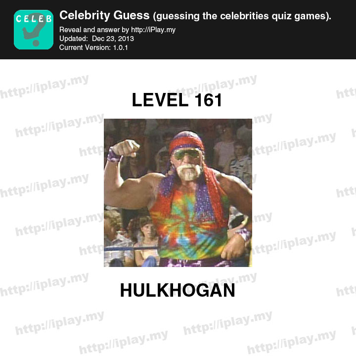 Celebrity Guess Level 161