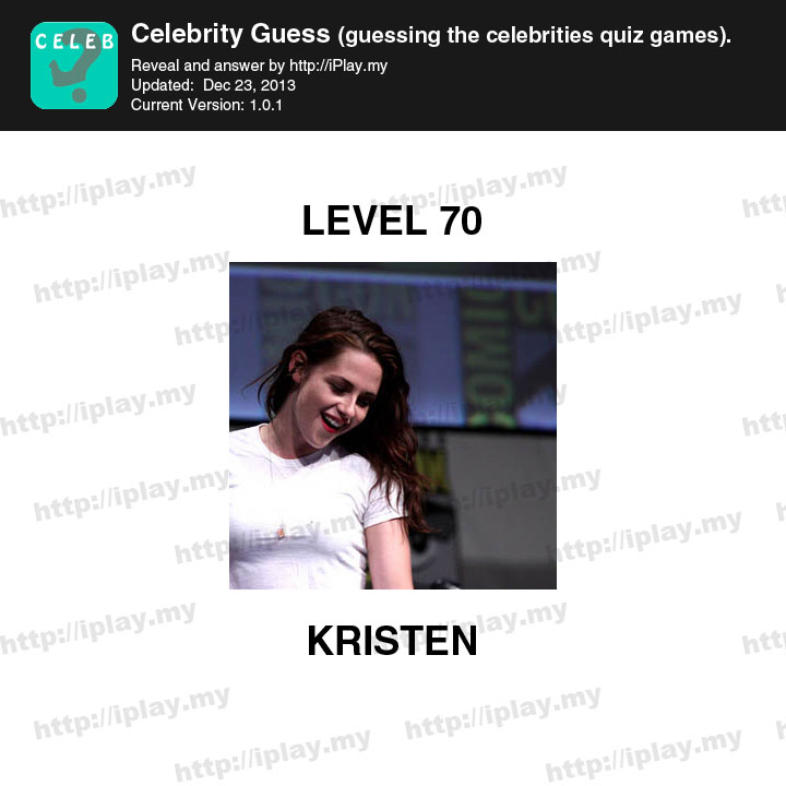 Celebrity Guess Level 70