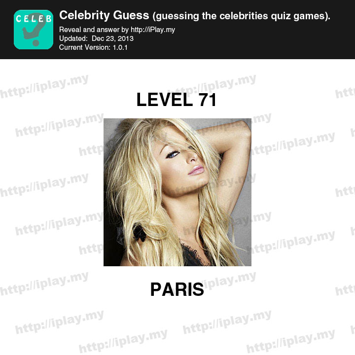 Celebrity Guess Level 71
