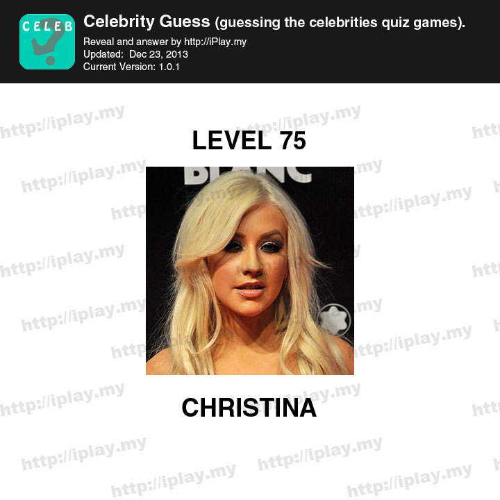 Celebrity Guess Level 75