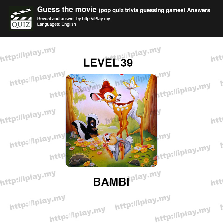 Guess the movie pop quiz Level 39